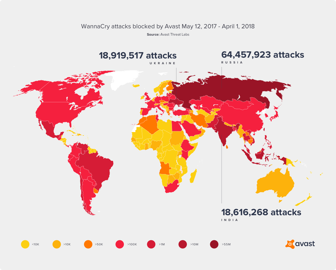 WannaCry Map May 12 2017 - April 1 2018