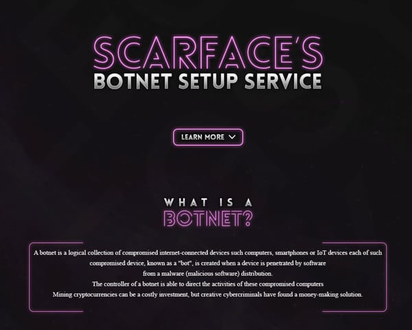 scarface-botnet-setup-service